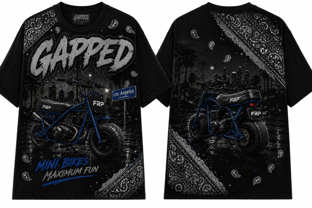 Gapped mini bike shirt